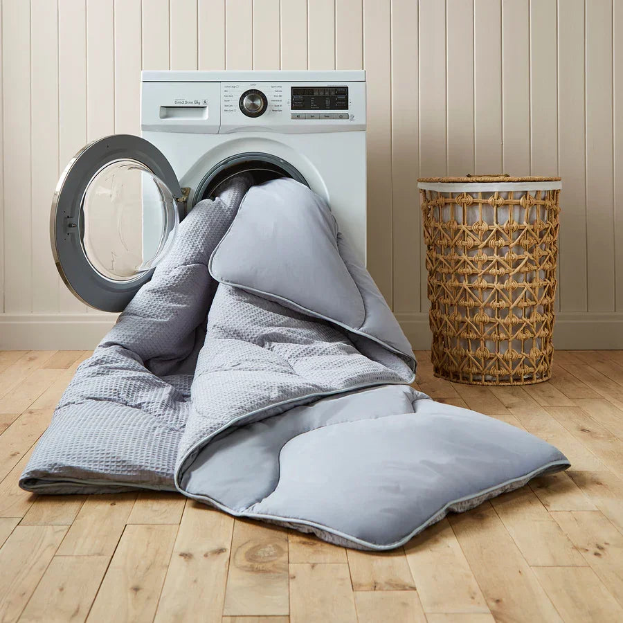 Night Owl Cotton Waffle Coverless Duvet - Grey