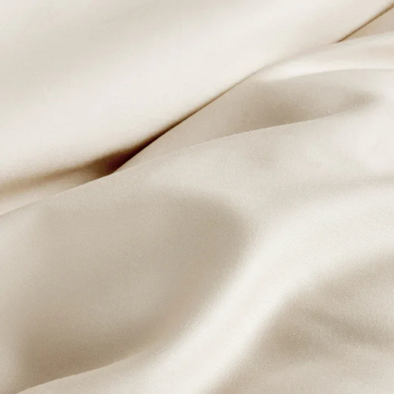 Christy 400TC Sateen Cotton Duvet Cover Set  – Ivory