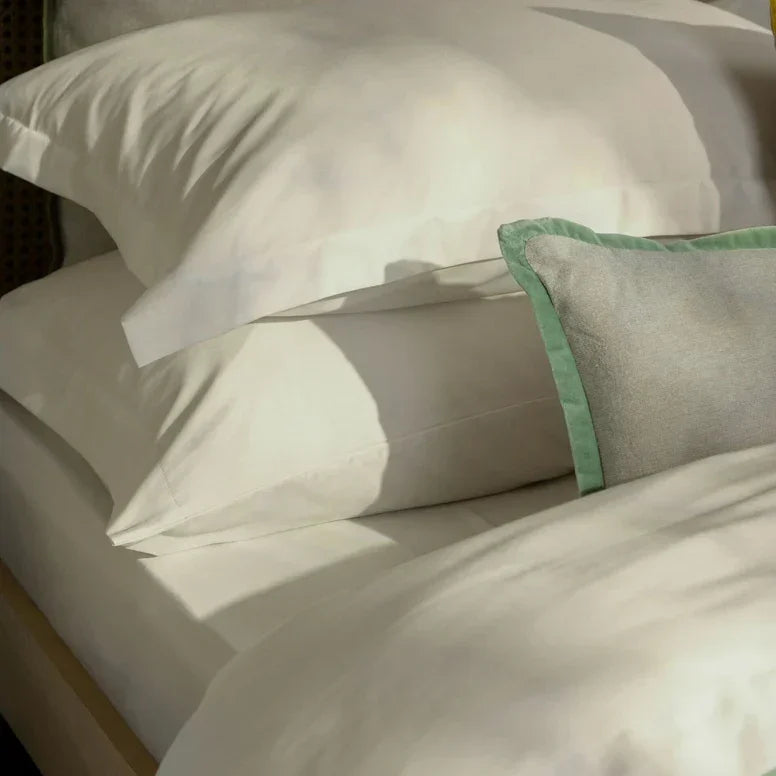 Christy 400TC Sateen Cotton Duvet Cover Set  – Ivory