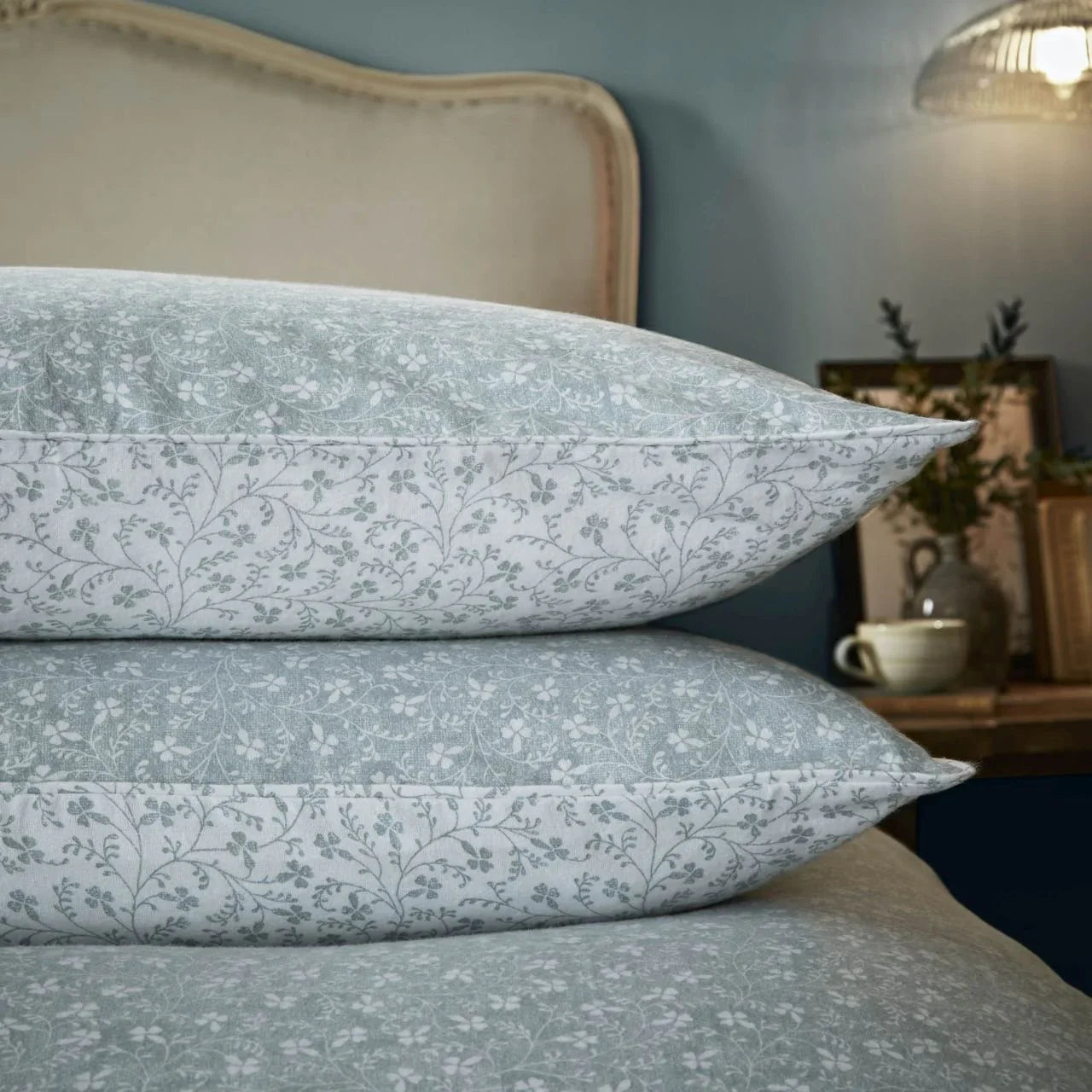 Laura Ashley Campion Brushed Cotton Duvet Set - Pale Seaspray