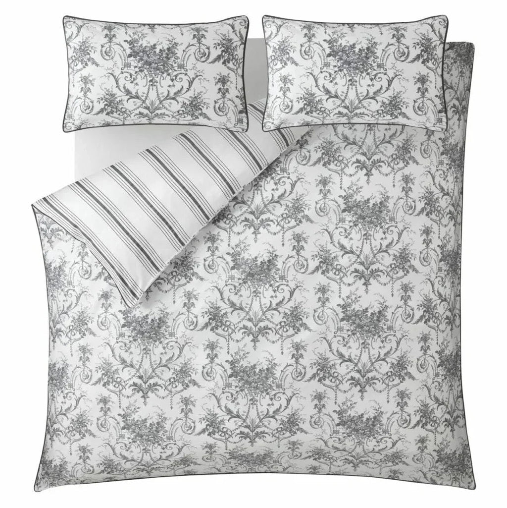 Laura Ashley Tuileries Duvet Cover Set - Charcoal