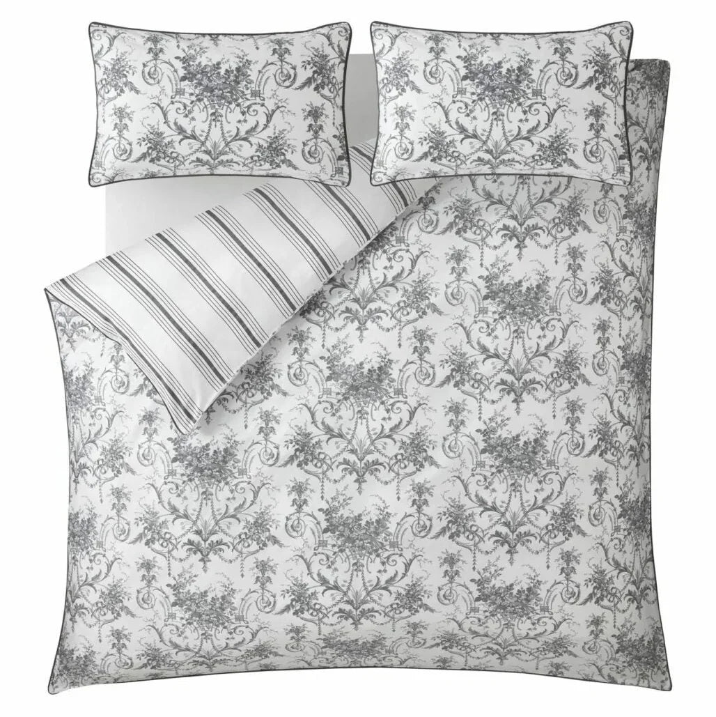 Laura Ashley Tuileries Duvet Cover Set - Charcoal