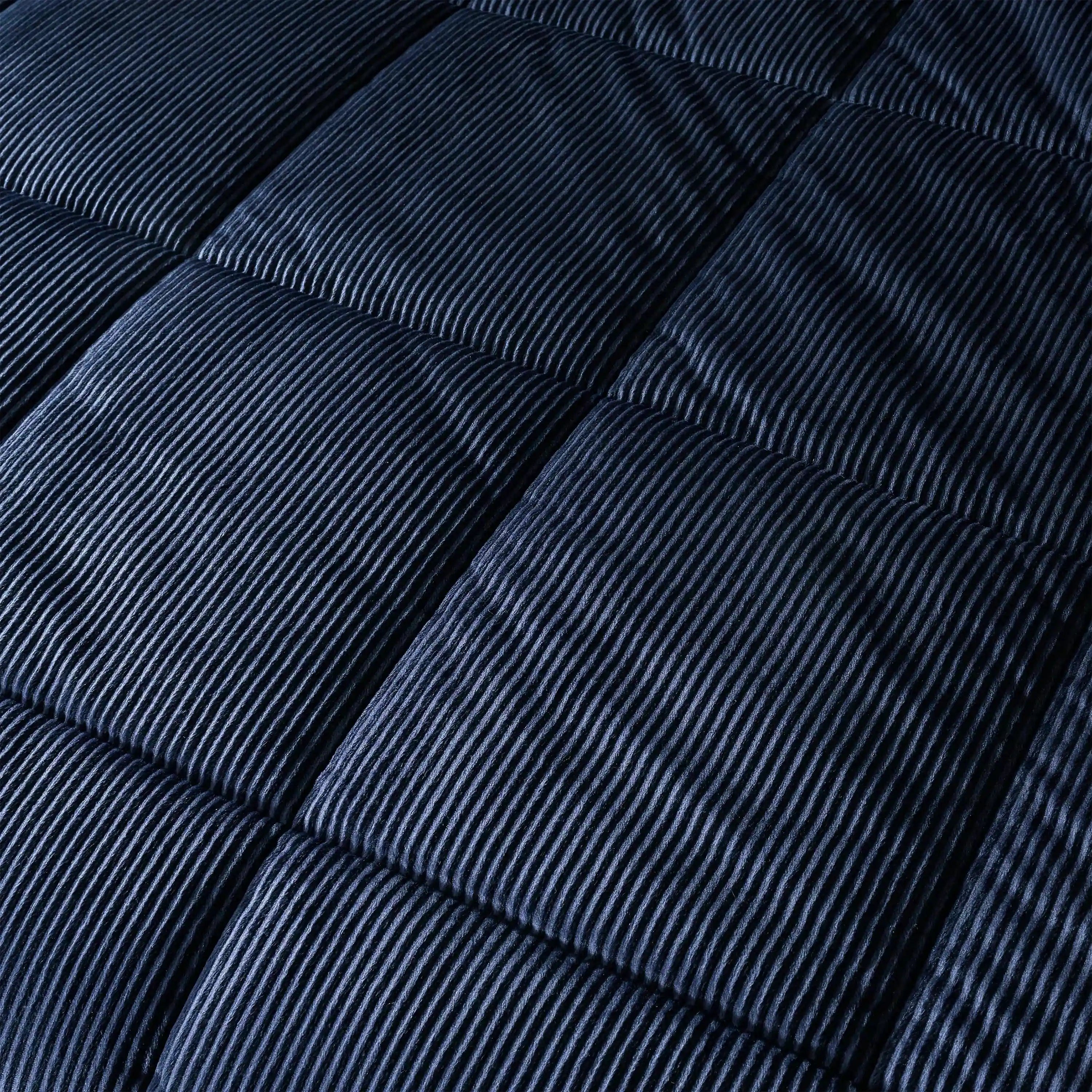 Cosy Cord Coverless Duvet - Navy