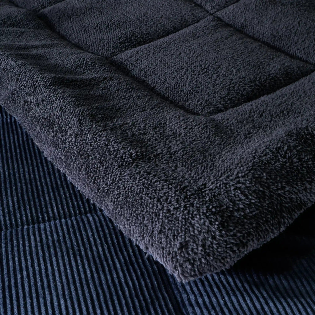 Cosy Cord Coverless Duvet - Navy