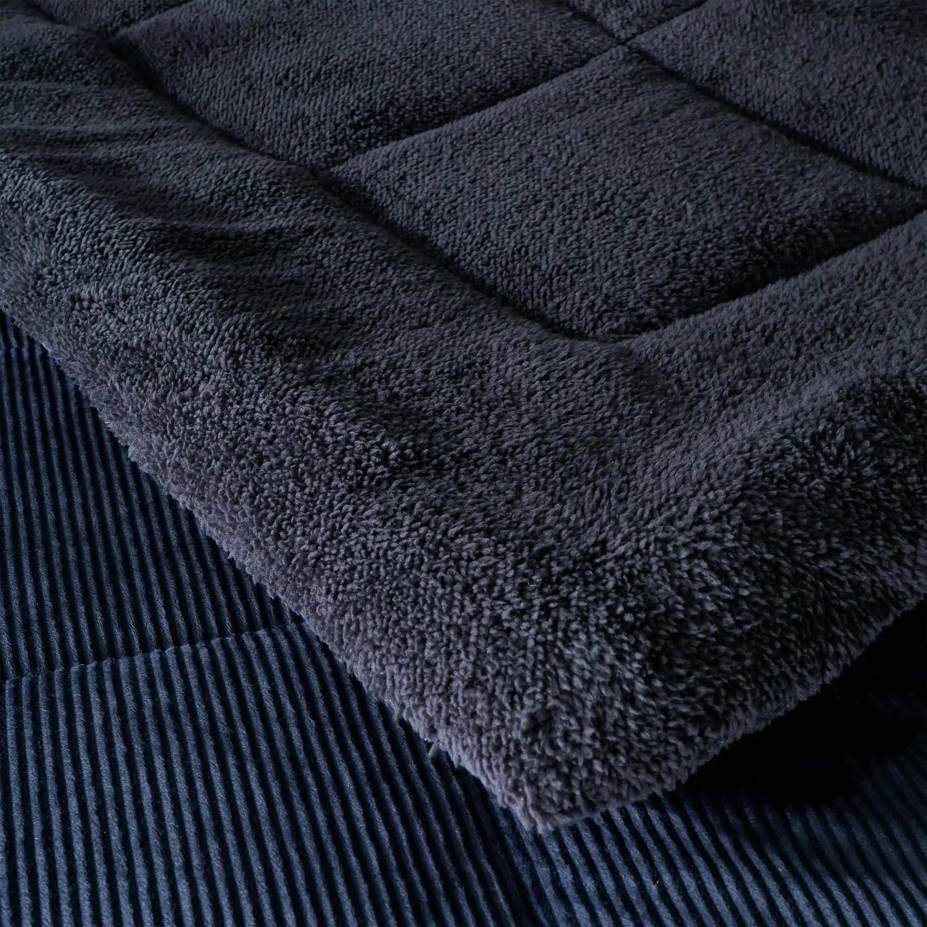 Cosy Cord Coverless Duvet - Navy