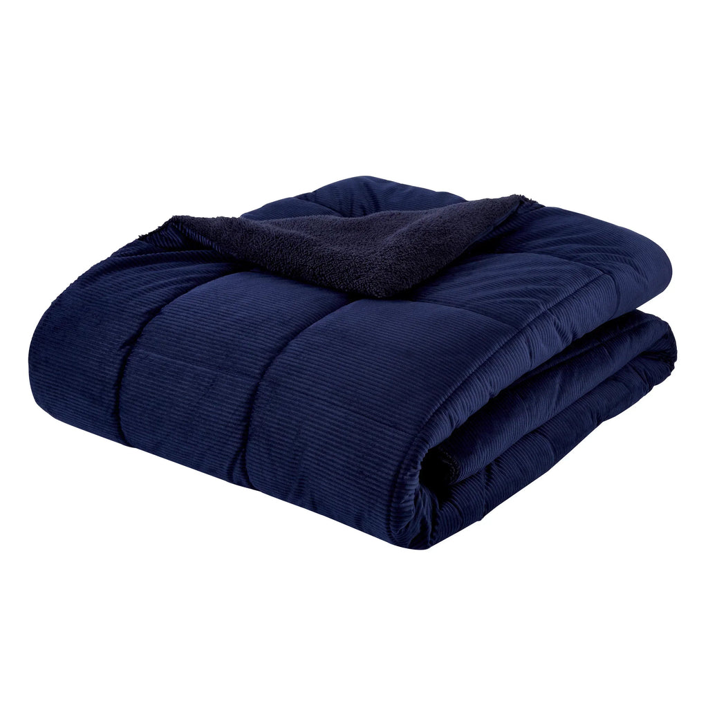 Cosy Cord Coverless Duvet - Navy