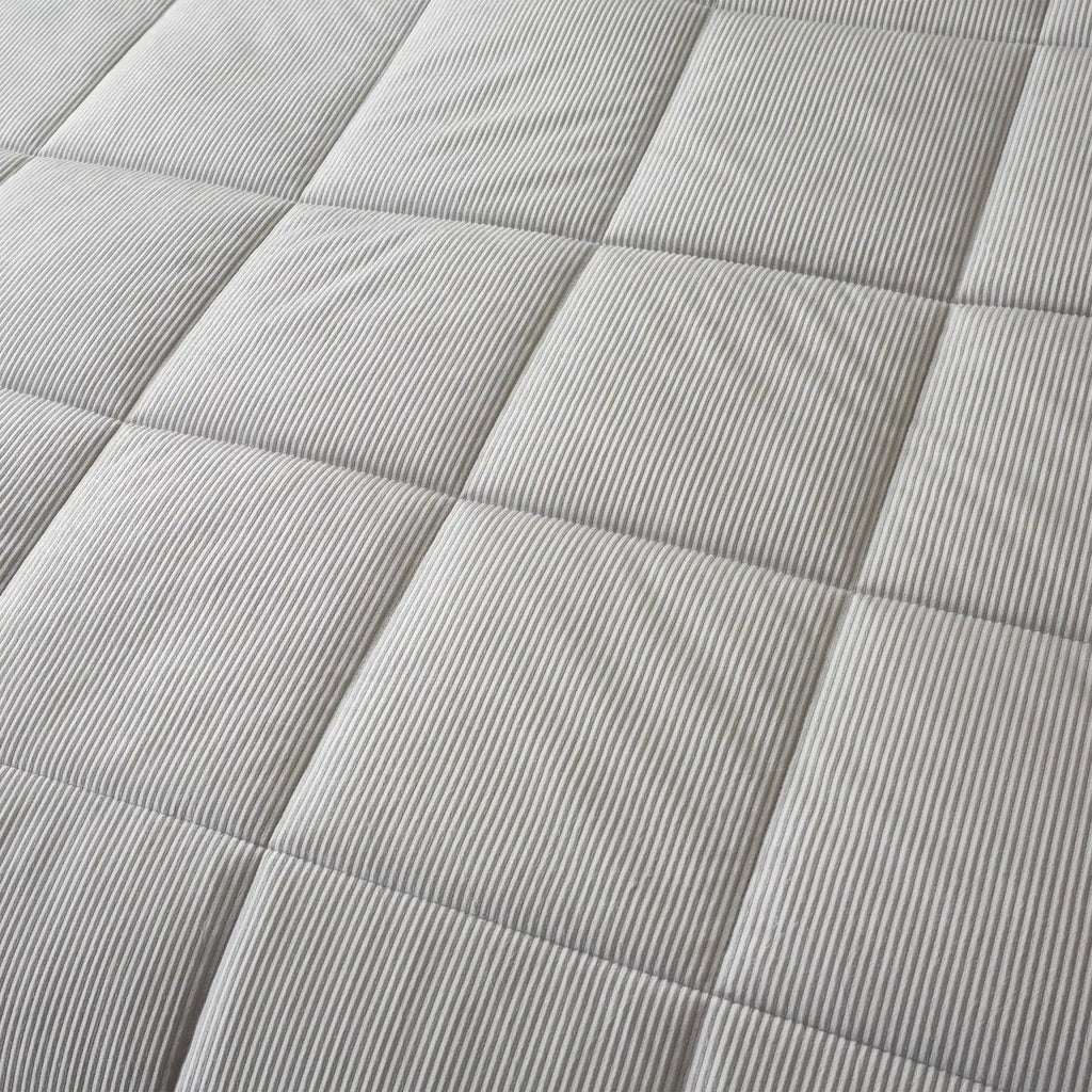 Cosy Cord Coverless Duvet - Silver