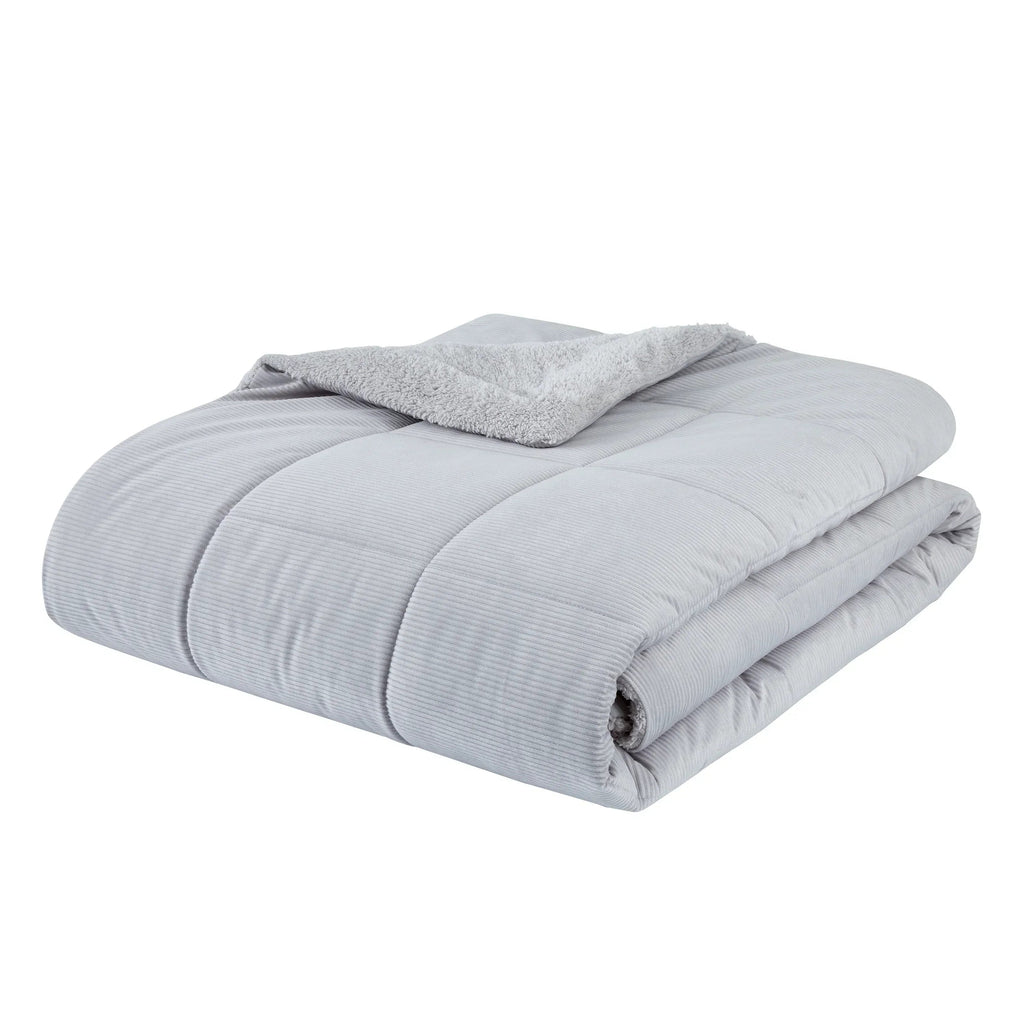 Cosy Cord Coverless Duvet - Silver