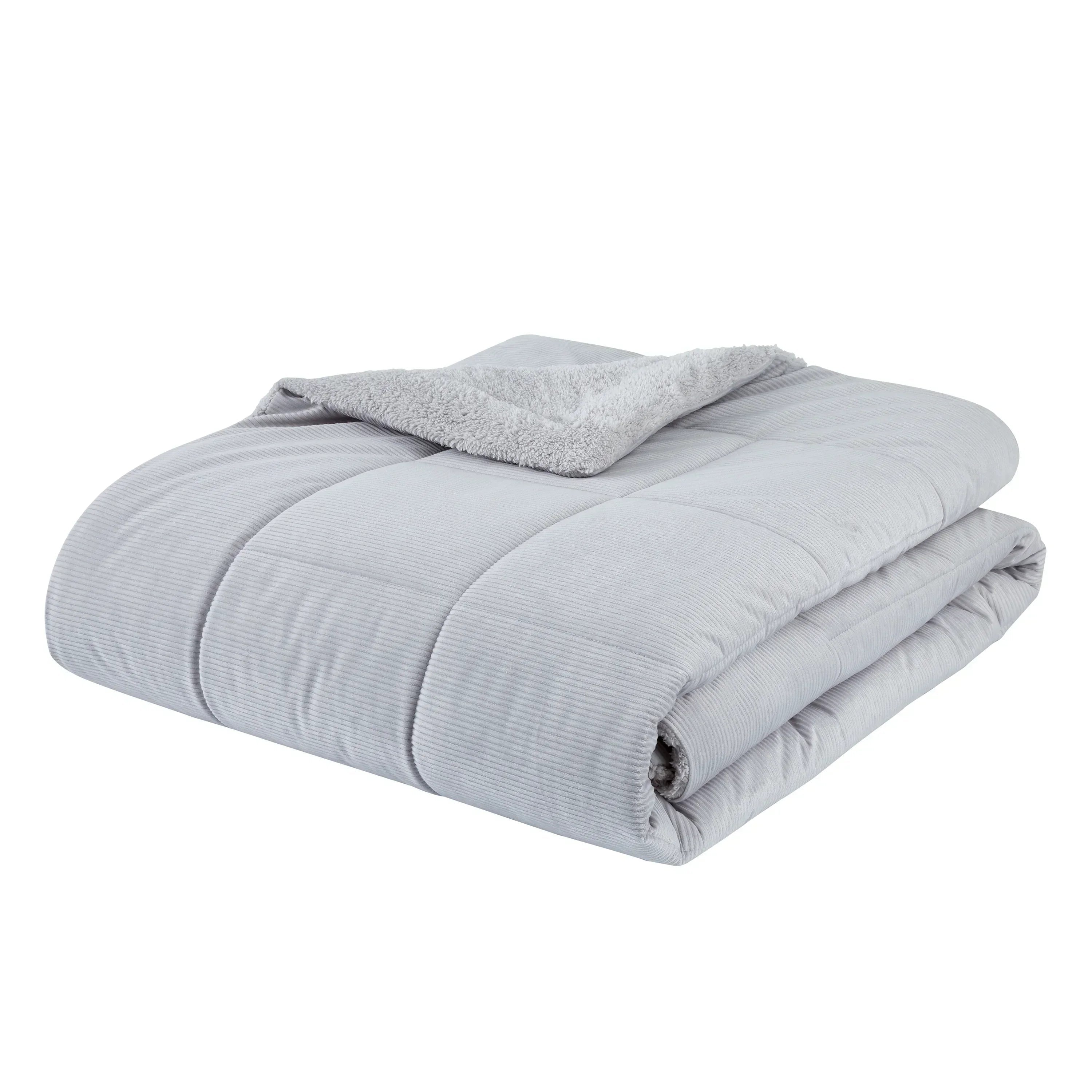 Cosy Cord Coverless Duvet - Silver