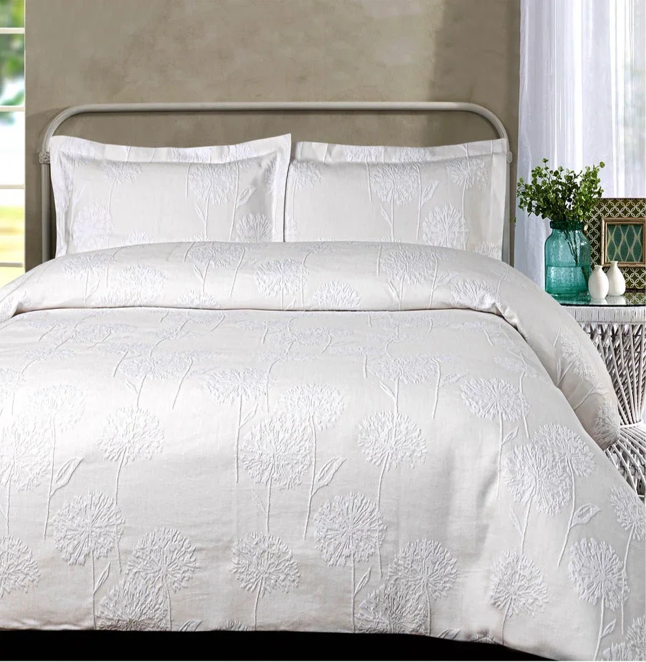 Arderley Jacquard Duvet Cover Set -  Pale Taupe