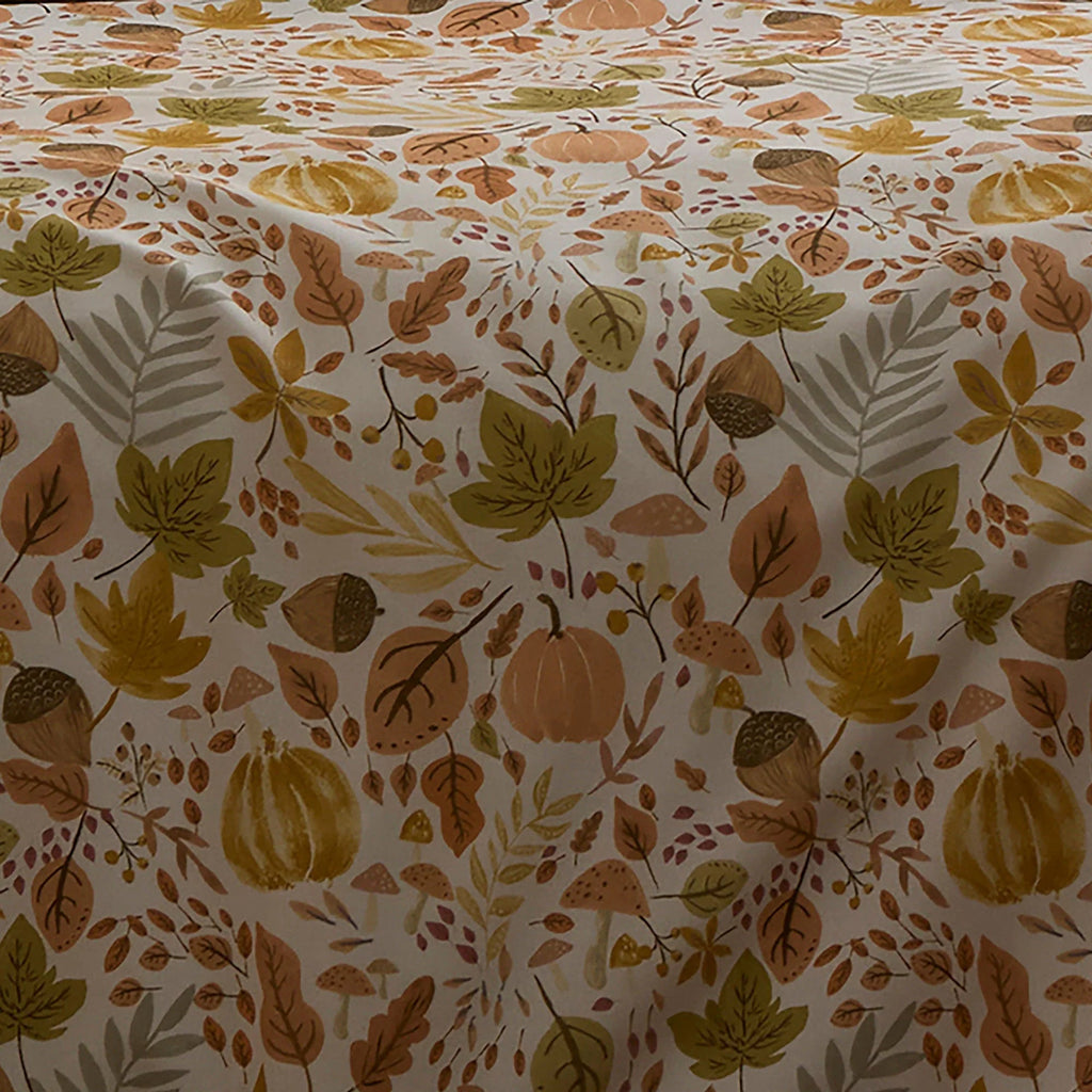 D & D Design Autumn Foliage Reversible Duvet Cover Set - Natural