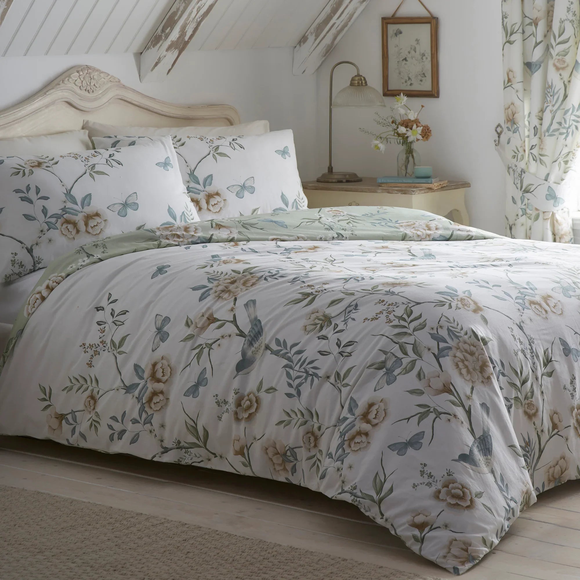 D & D Amelle Duvet Cover Set - Green