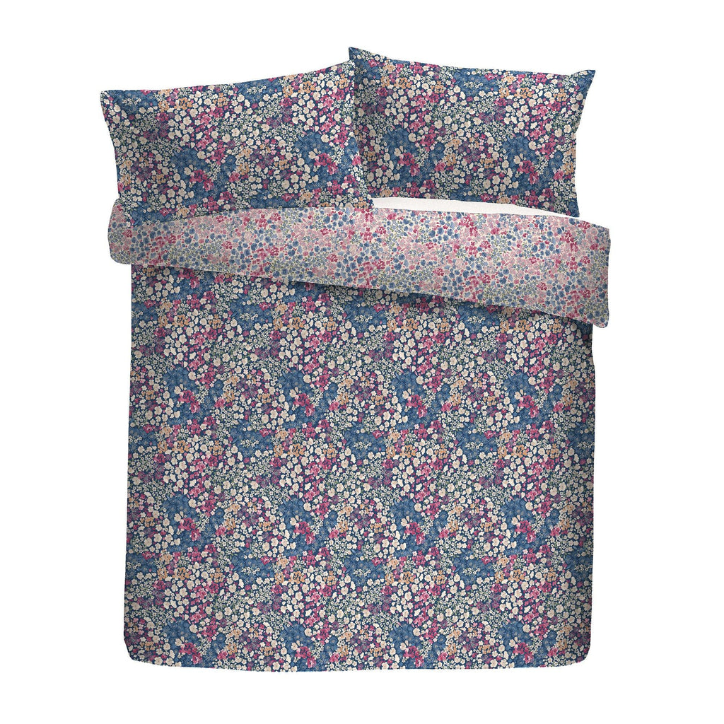 D & D Design Bessie Reversible Duvet Cover Set - Navy