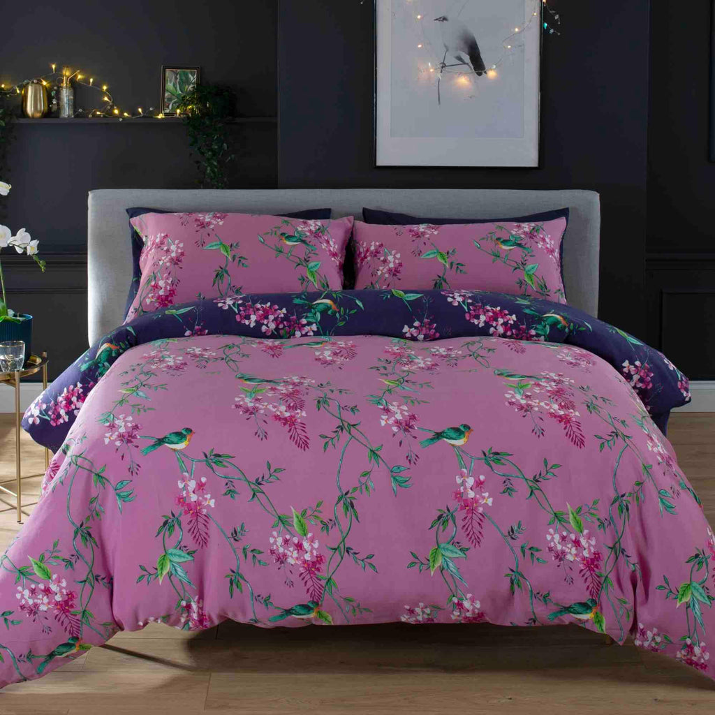 Deyongs 1846 Bird Garden Duvet Cover Set - Plum