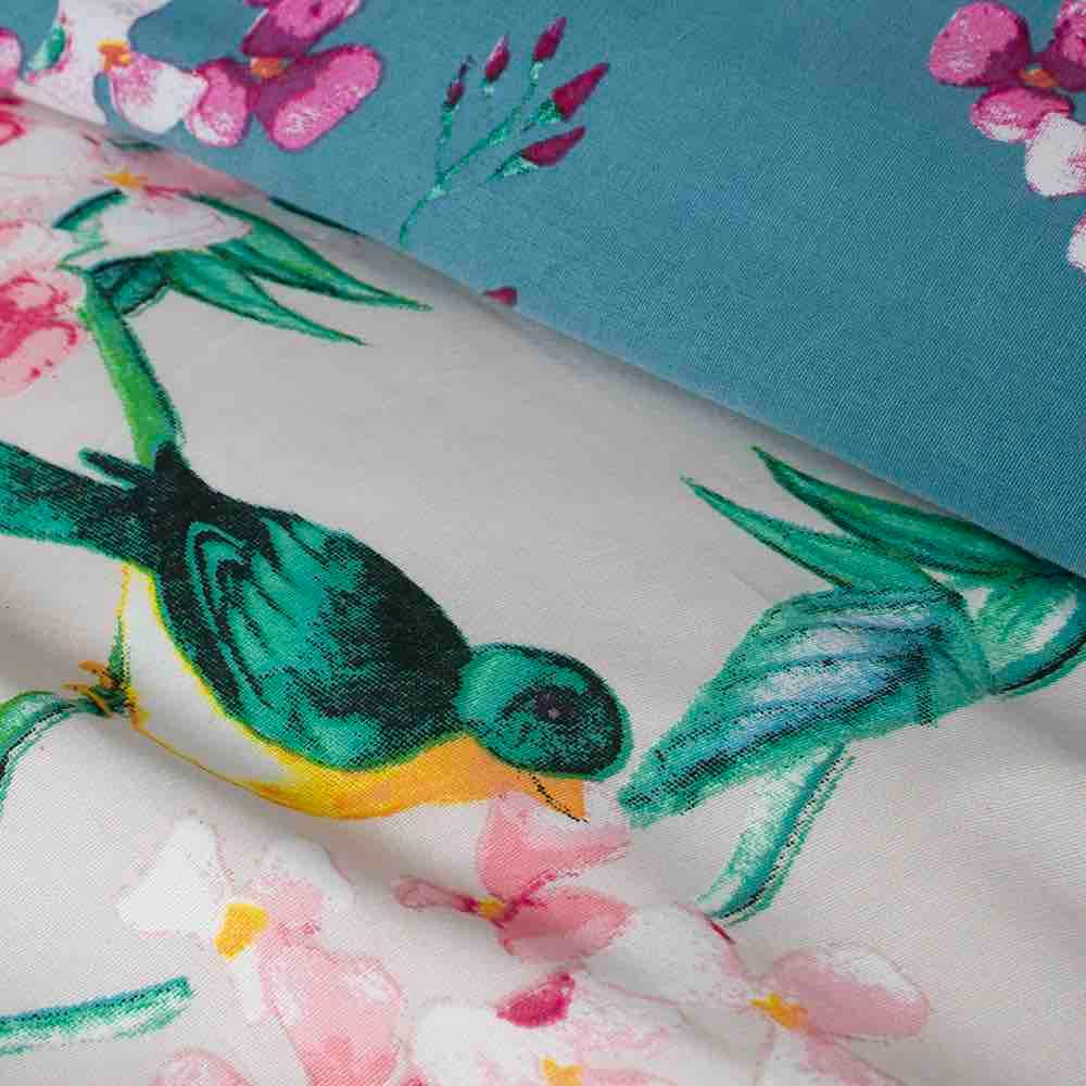 Deyongs 1846 Bird Garden Duvet Cover Set - Teal