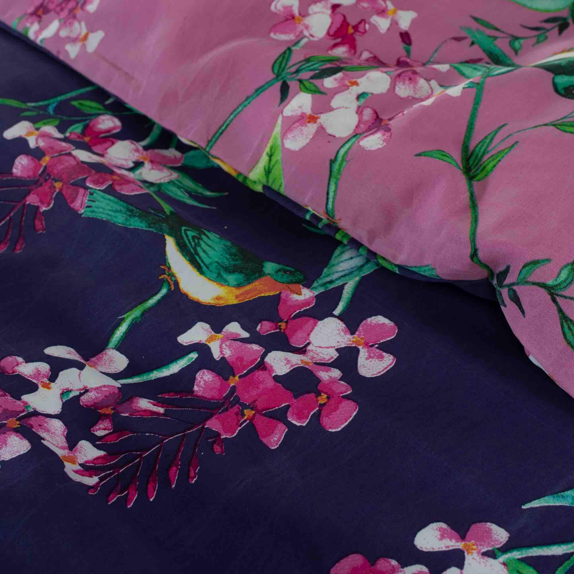 Deyongs 1846 Bird Garden Duvet Cover Set - Plum