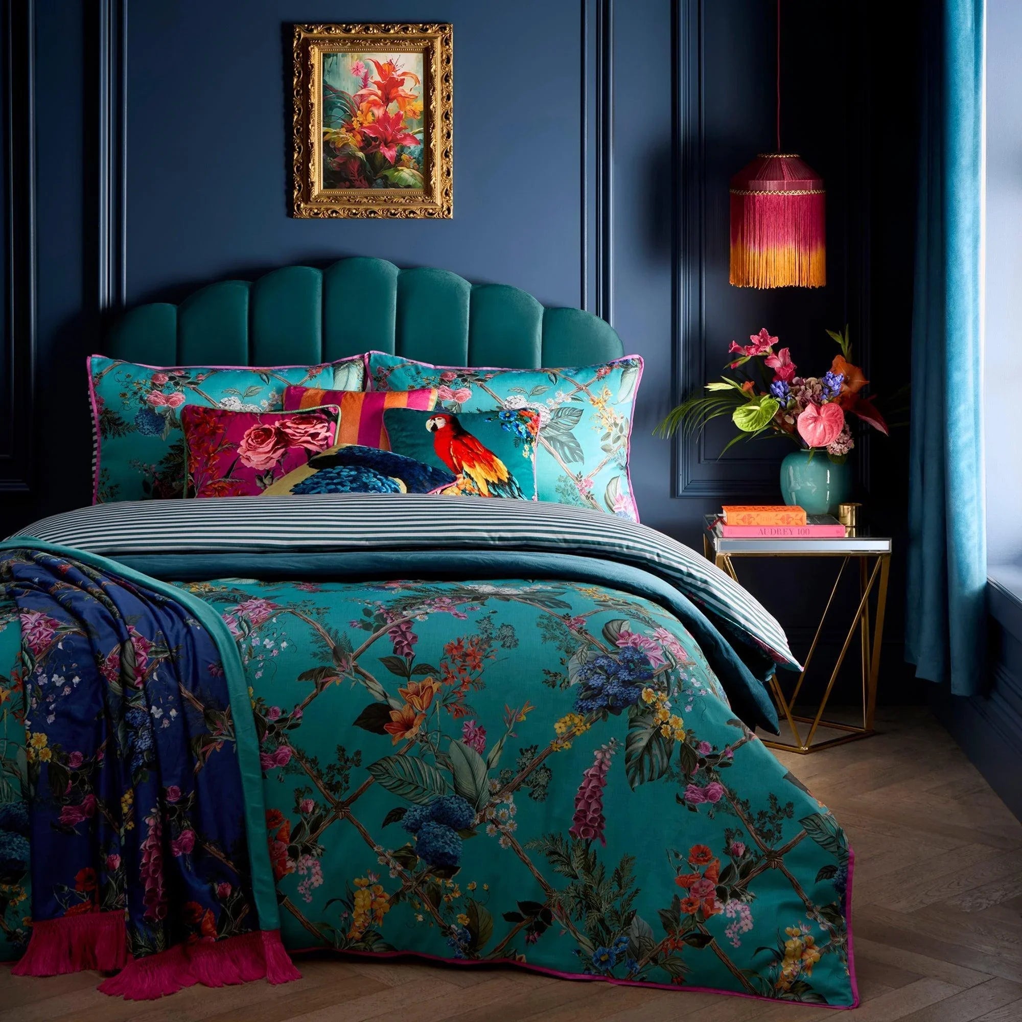 Laurence Llewelyn-Bowen Cotswold Fantasia Duvet Cover Set - Teal