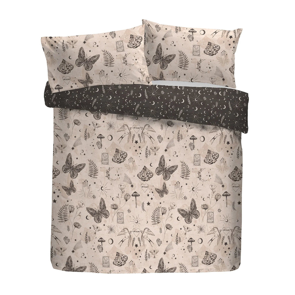 Fusion Celeste Reversible Duvet Cover Set - Grey