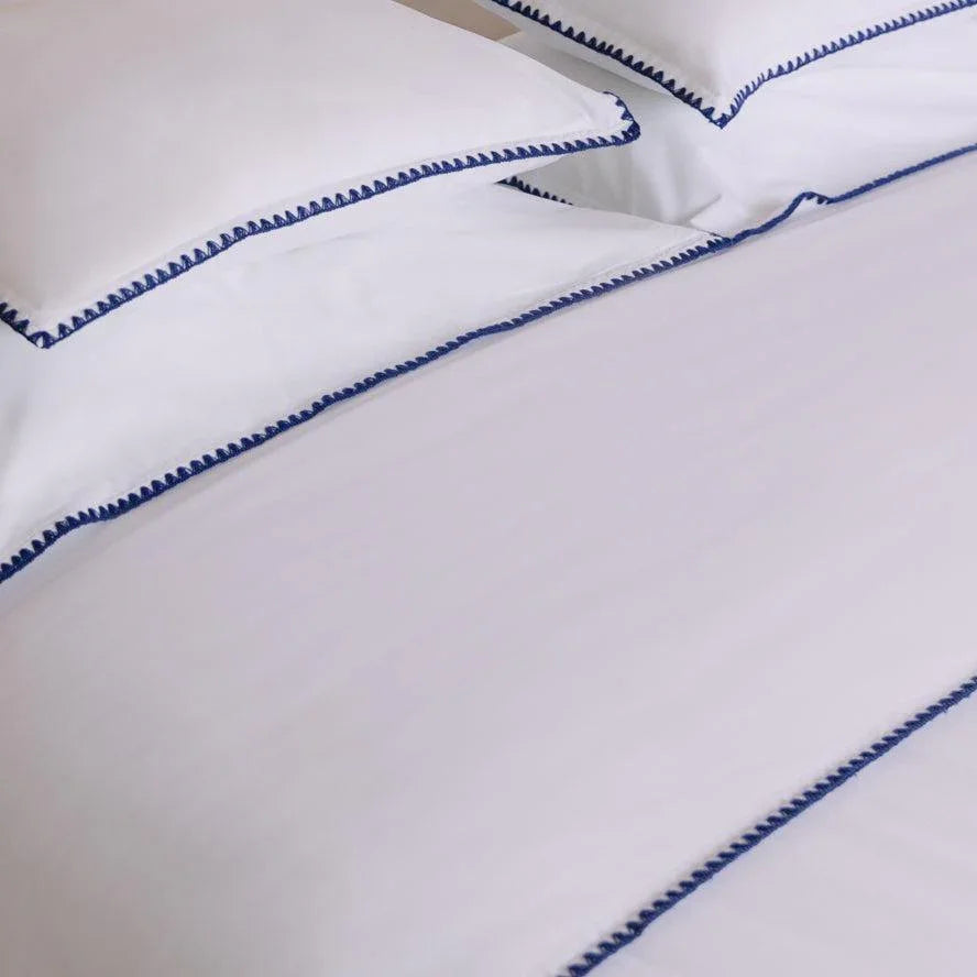 Cascais Percale 400TC Duvet Cover - Dark Blue