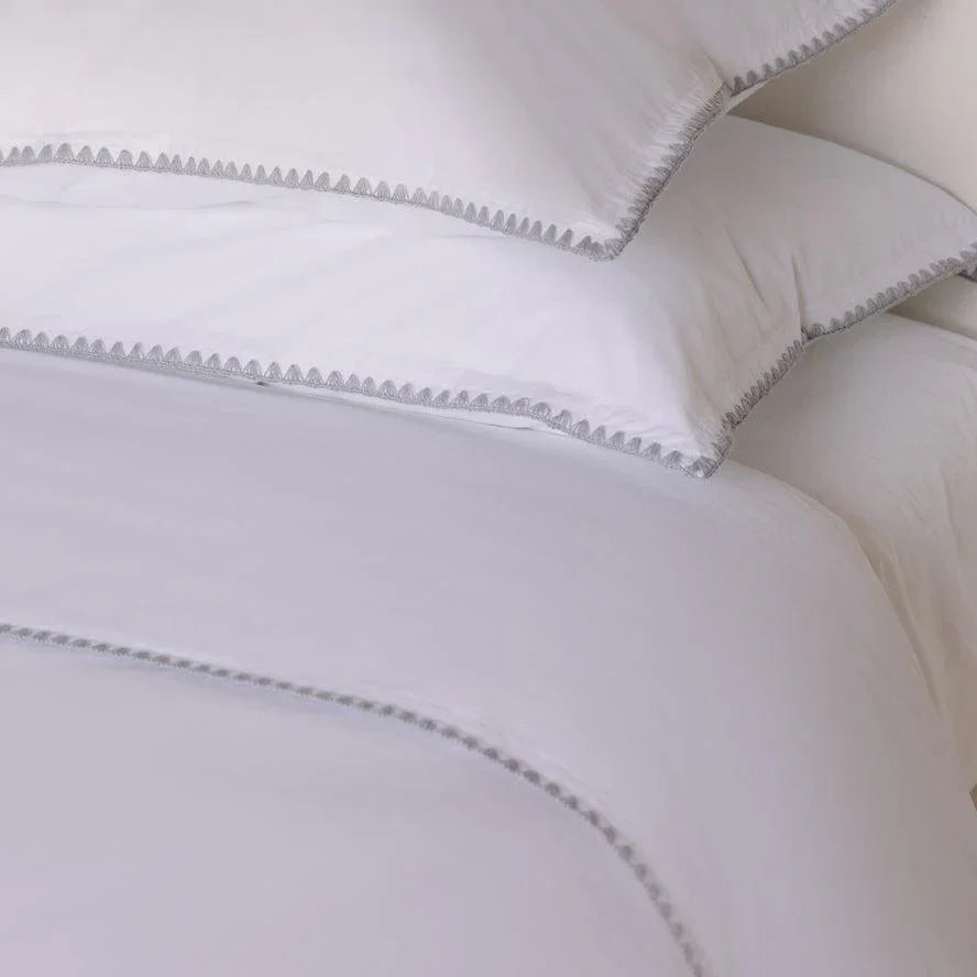 Cascais Percale 400TC Duvet Cover - Grey