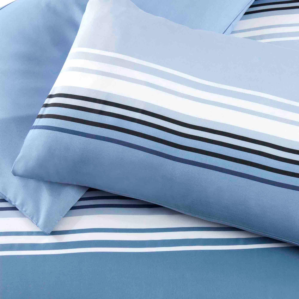 Chicago Brushed Duvet Cover Set - Blue
