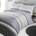 Chicago Brushed Duvet Cover Set - Grey