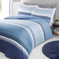 Chicago Brushed Duvet Cover Set - Blue