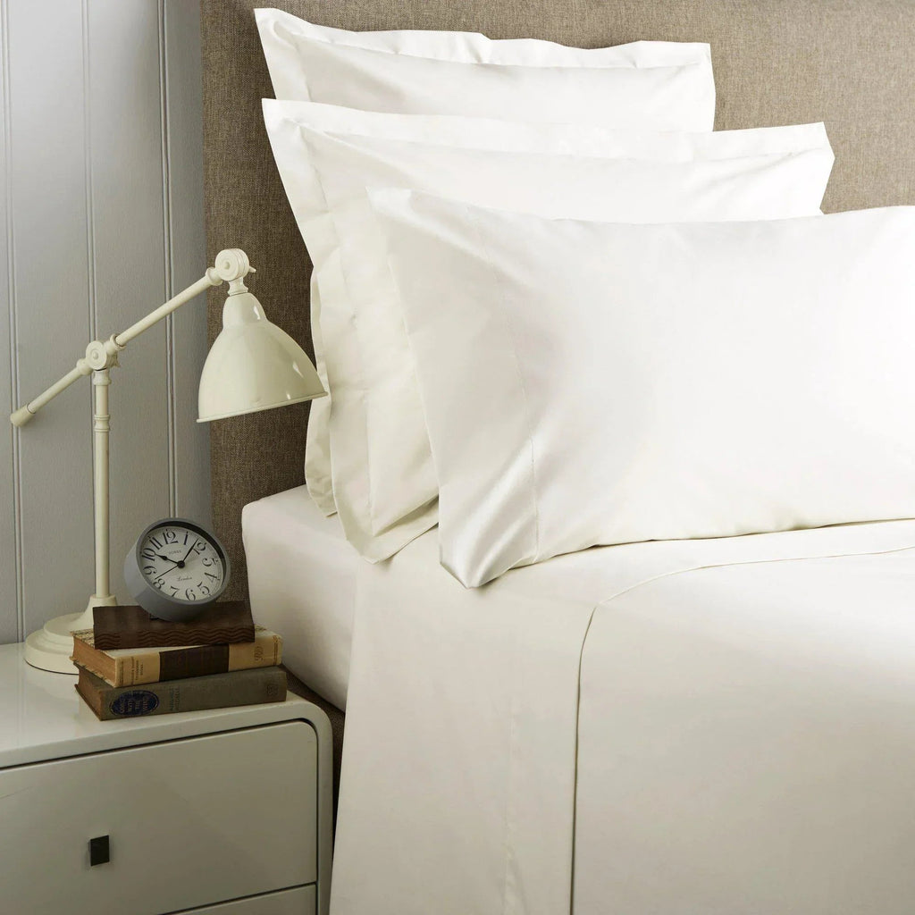 Christy 400TC Sateen Cotton Duvet Cover Set  – Ivory