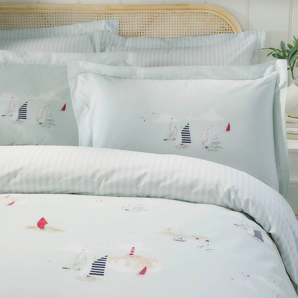 Sophie Allport Coastal Boats Duvet Cover Set - Blue