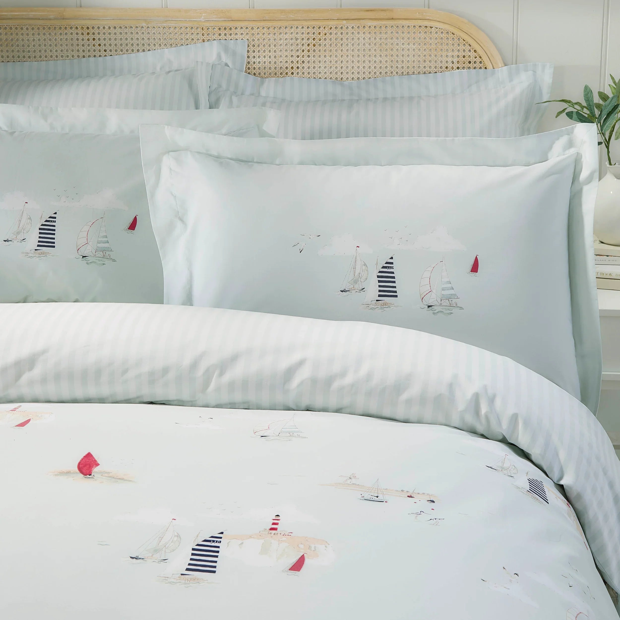 Sophie Allport Coastal Boats Duvet Cover Set - Blue