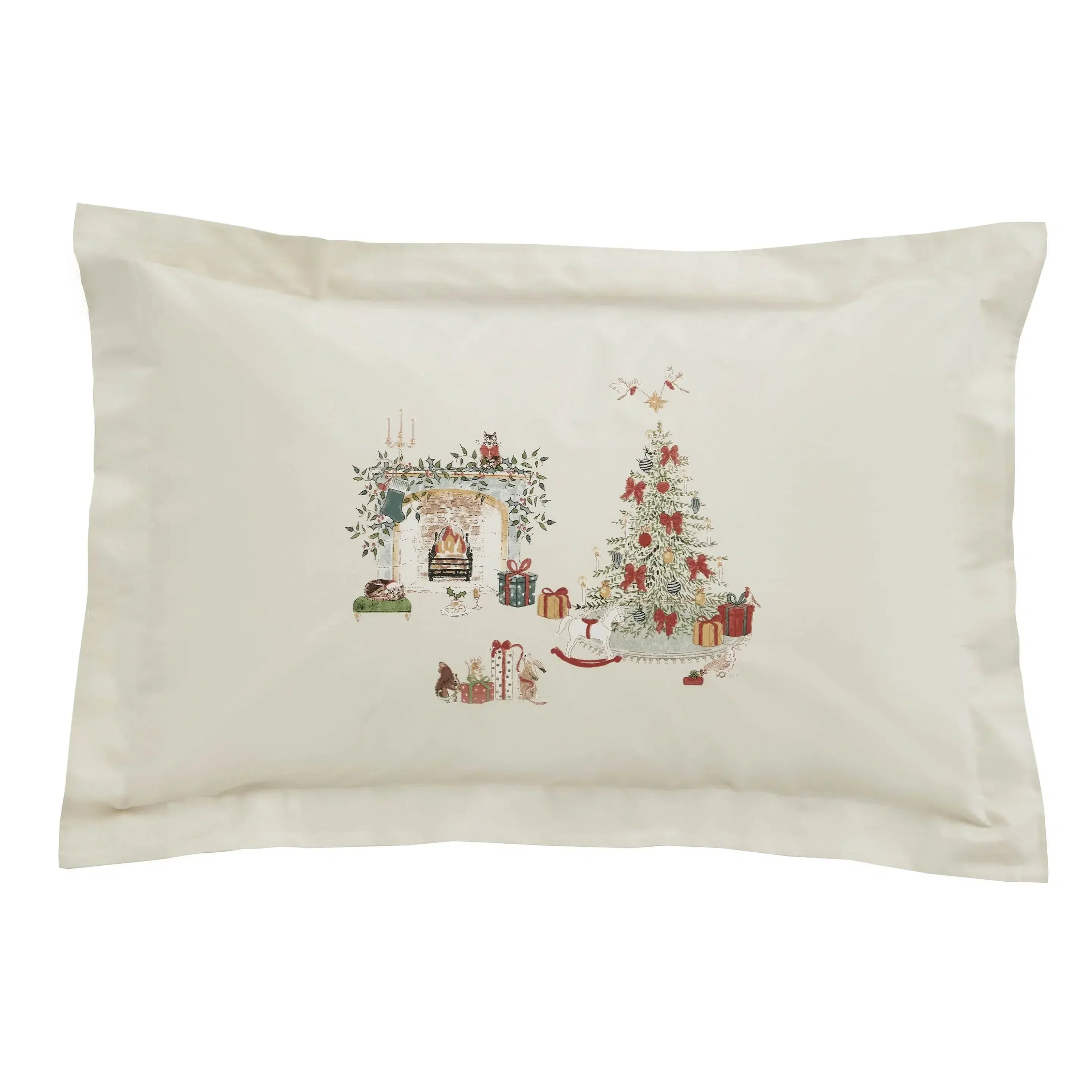 Sophie Allport Cosy Christmas Duvet Cover Set - Misty Green