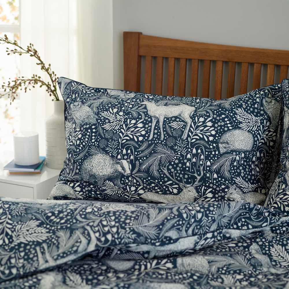 Deyongs 1846 Woodland Folk Duvet Cover Set - Navy