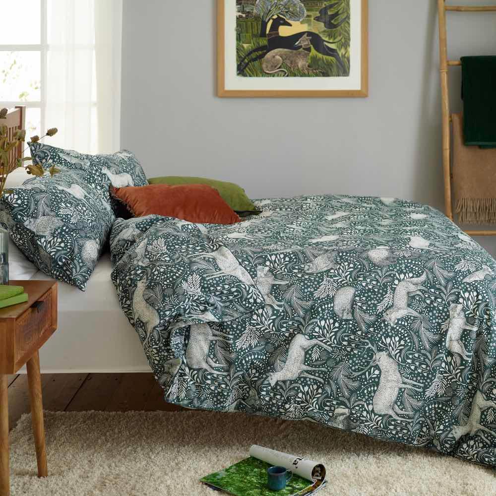 Deyongs 1846 Woodland Folk Duvet Cover Set - Green