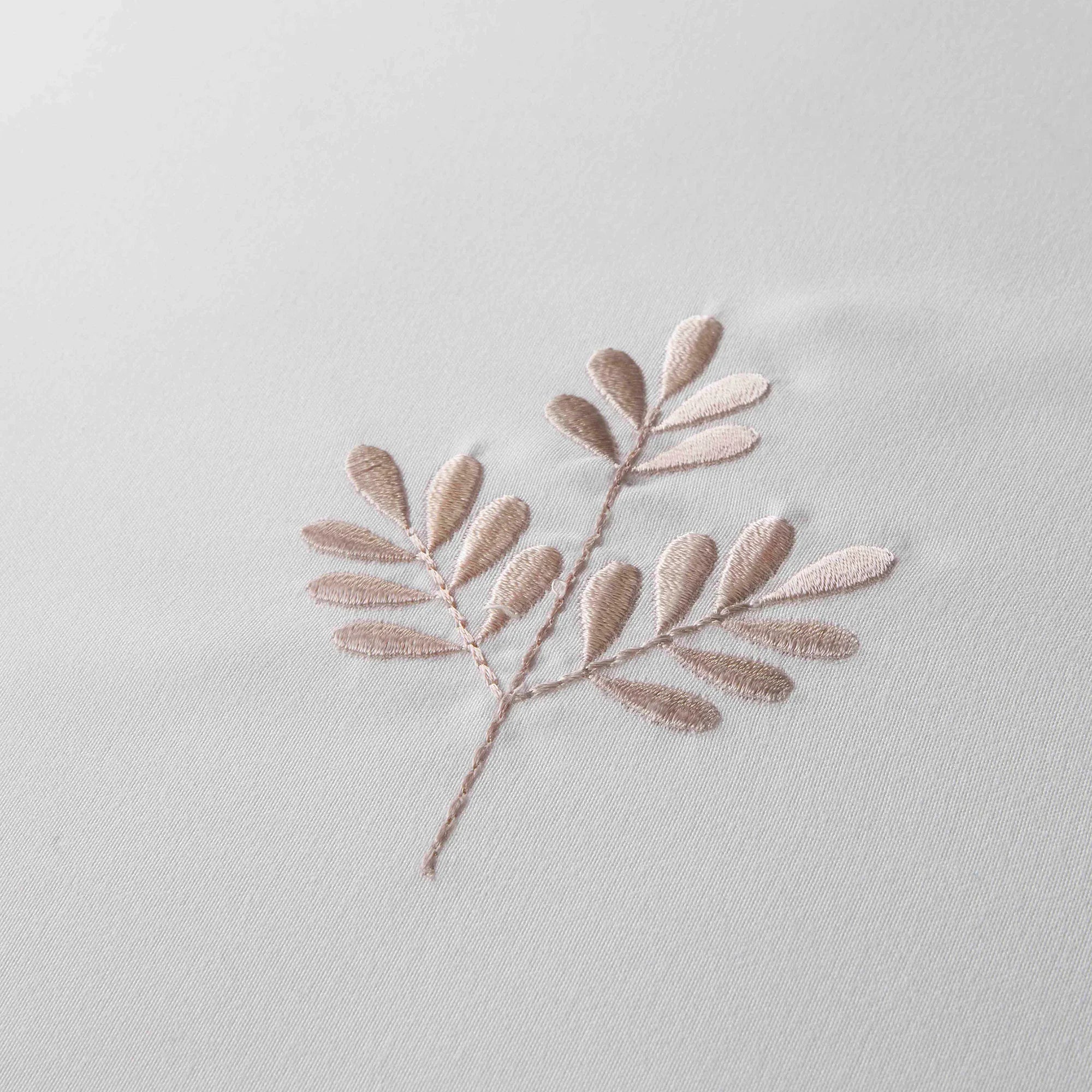 Serene Emily Embroidery Duvet Cover Set - Natural