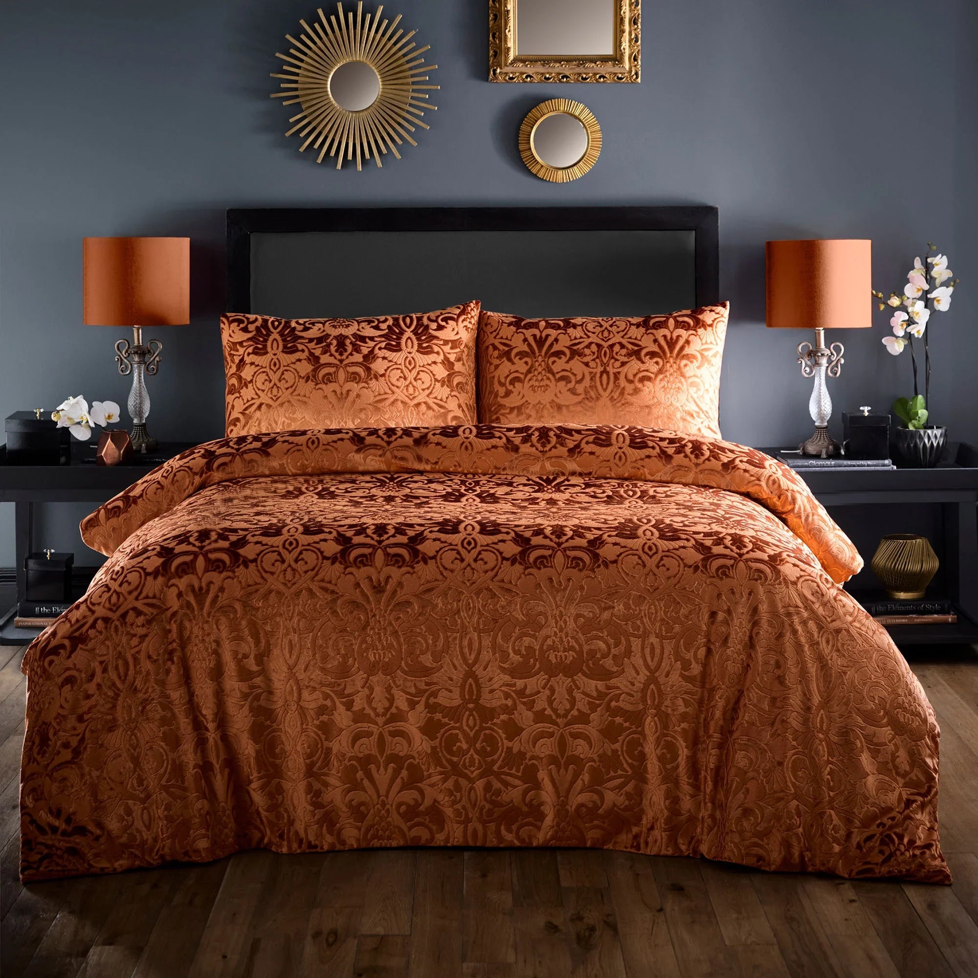 Laurence Llewelyn-Bowen Firenza Jacquard Duvet Cover Set - Spice