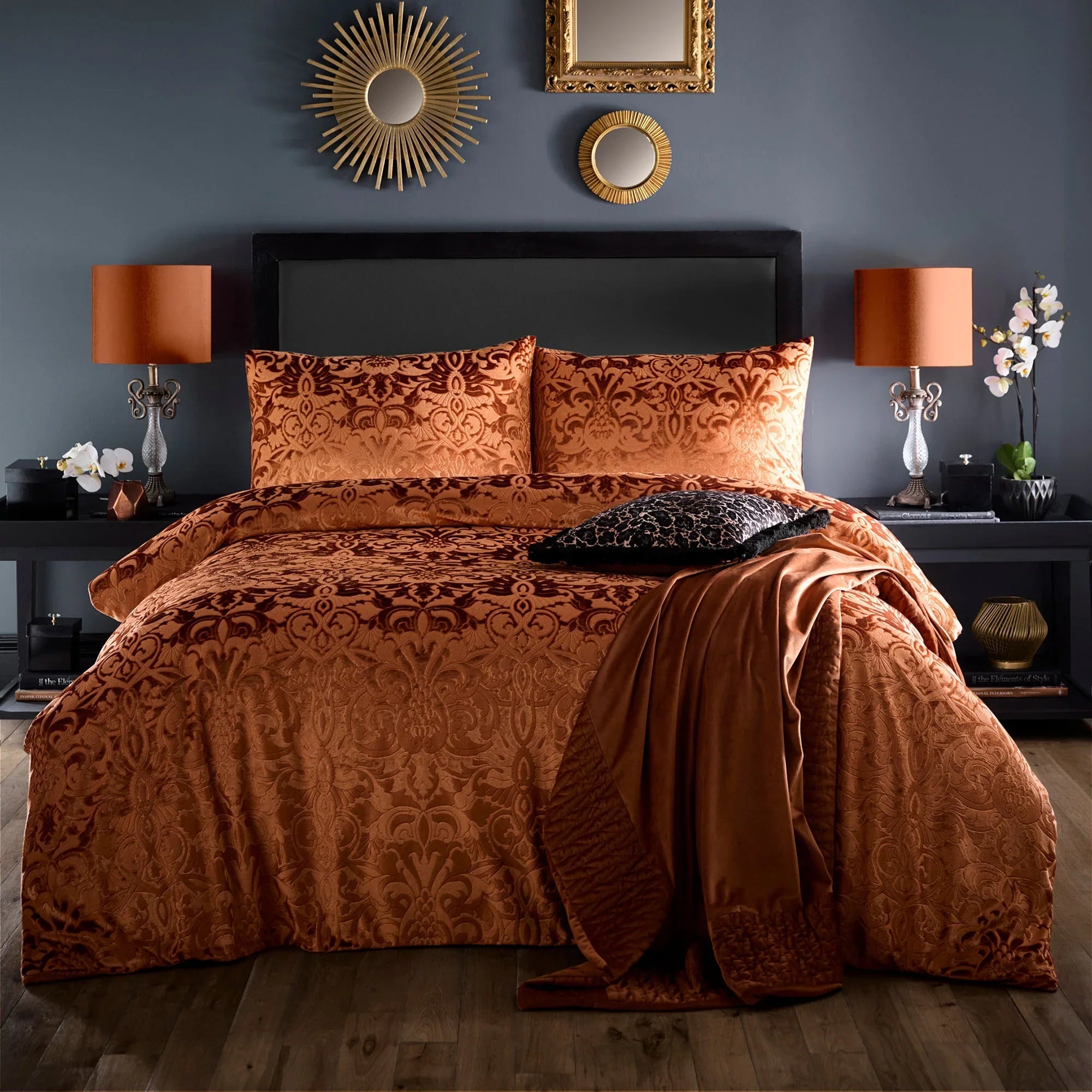 Laurence Llewelyn-Bowen Firenza Jacquard Duvet Cover Set - Spice