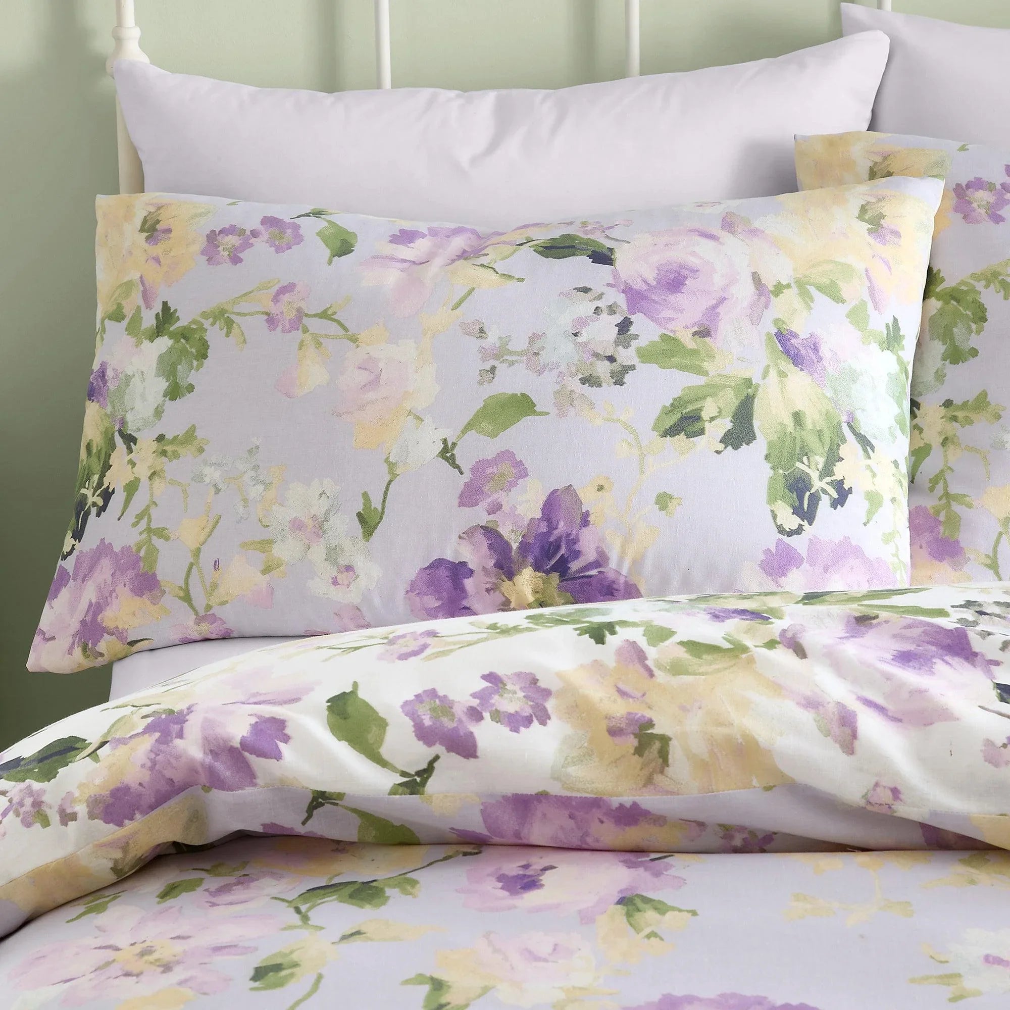 D & D Flourette Duvet Cover Set - Lilac