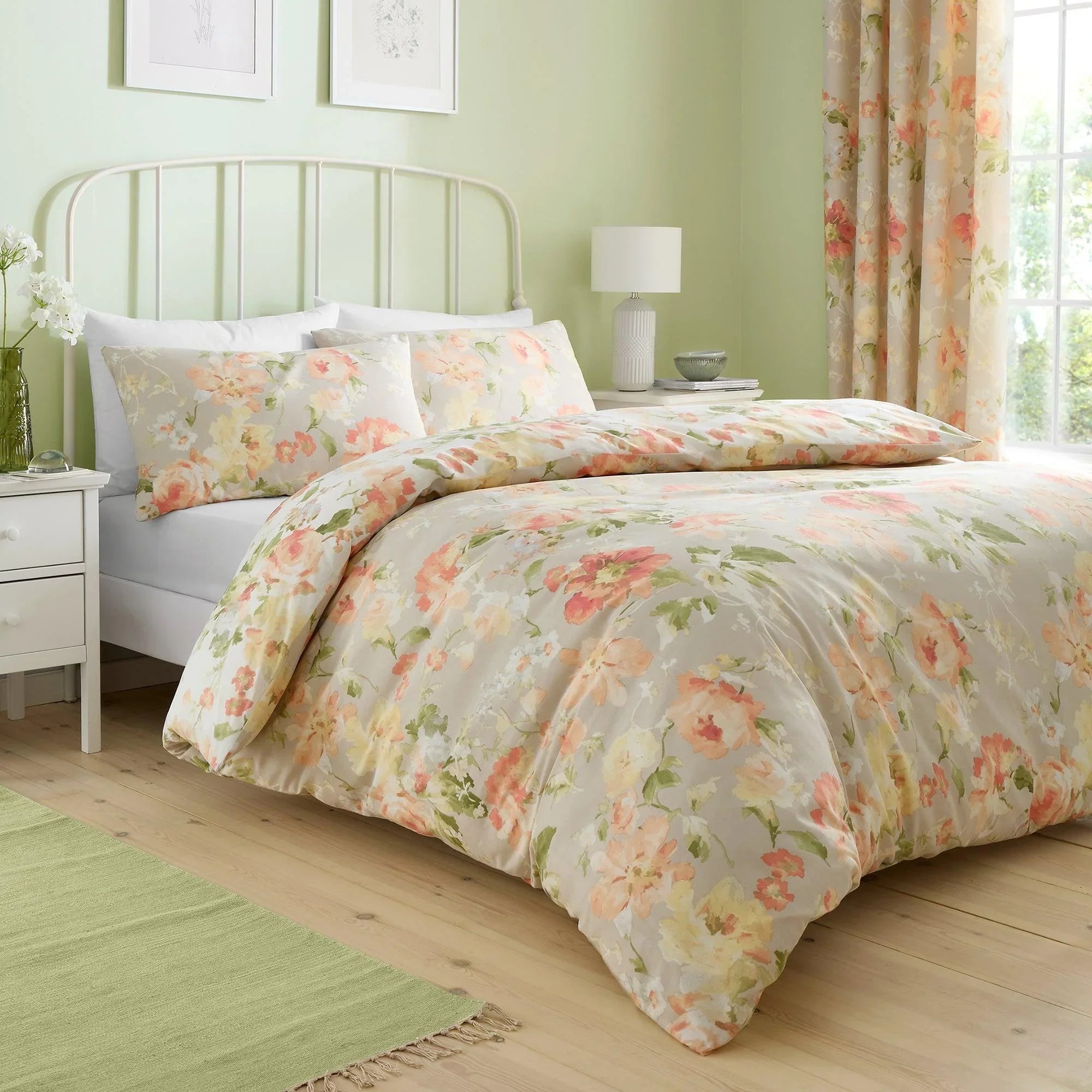 D & D Flourette Duvet Cover Set - Natural