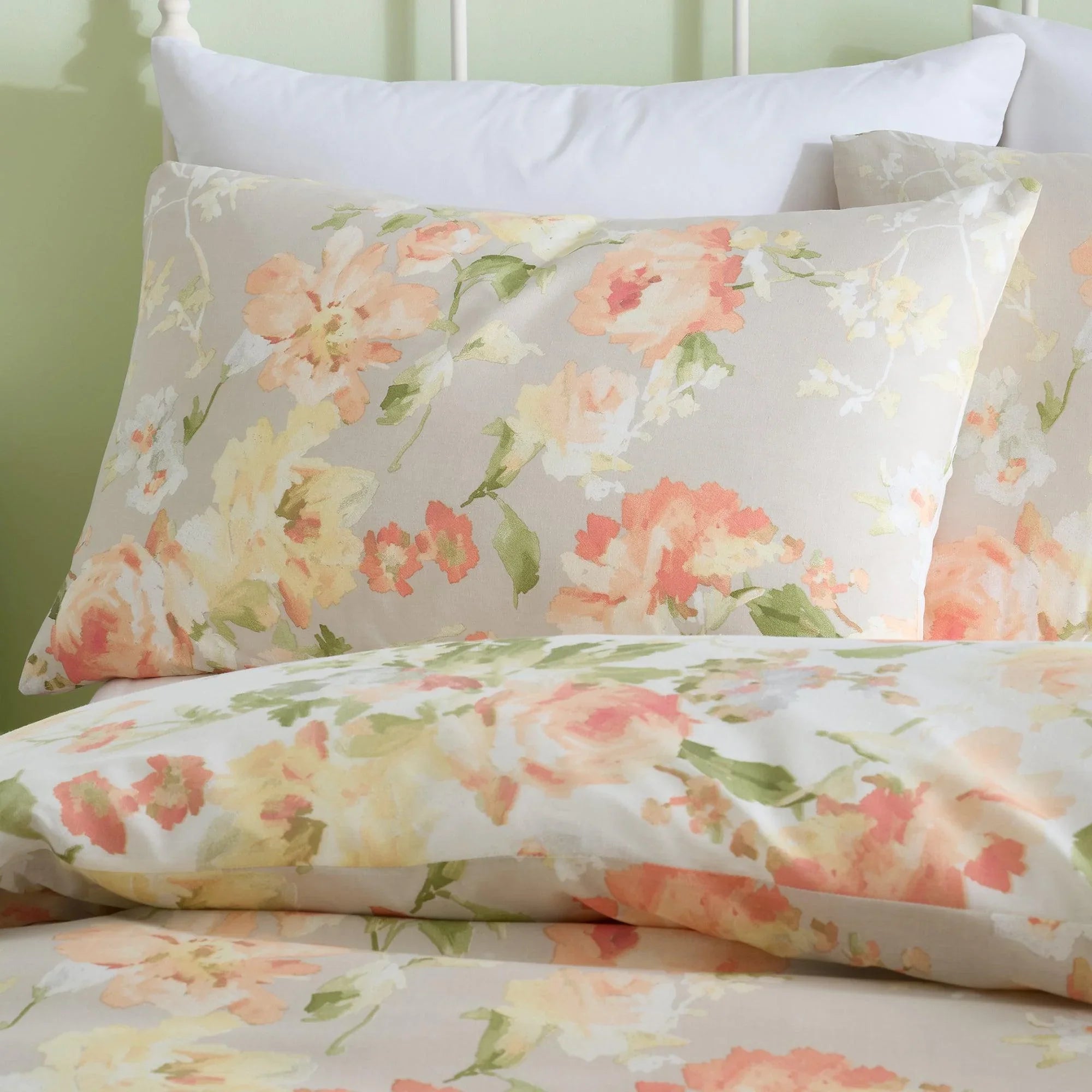 D & D Flourette Duvet Cover Set - Natural