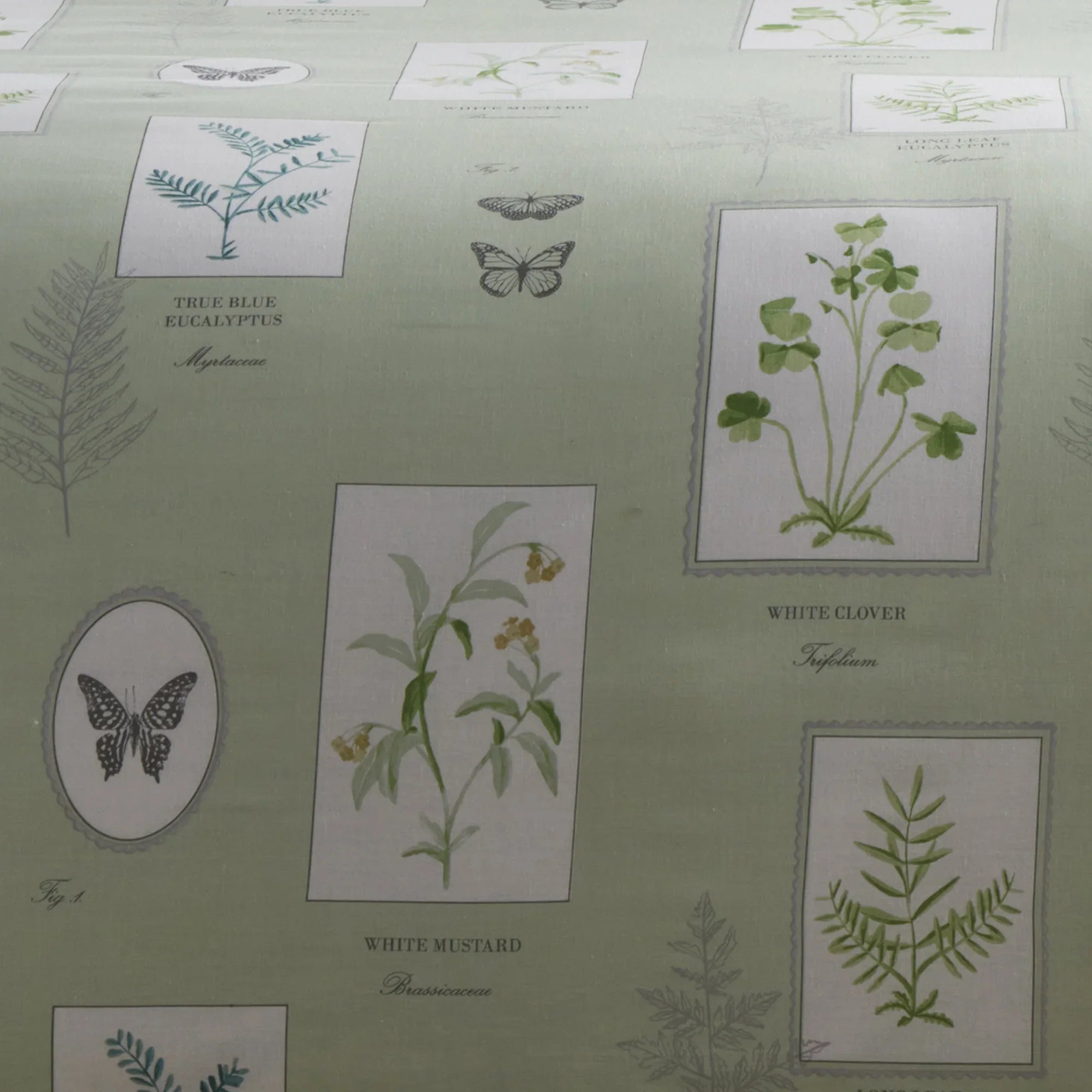 D & D Floral Garden Duvet Cover Set - Green