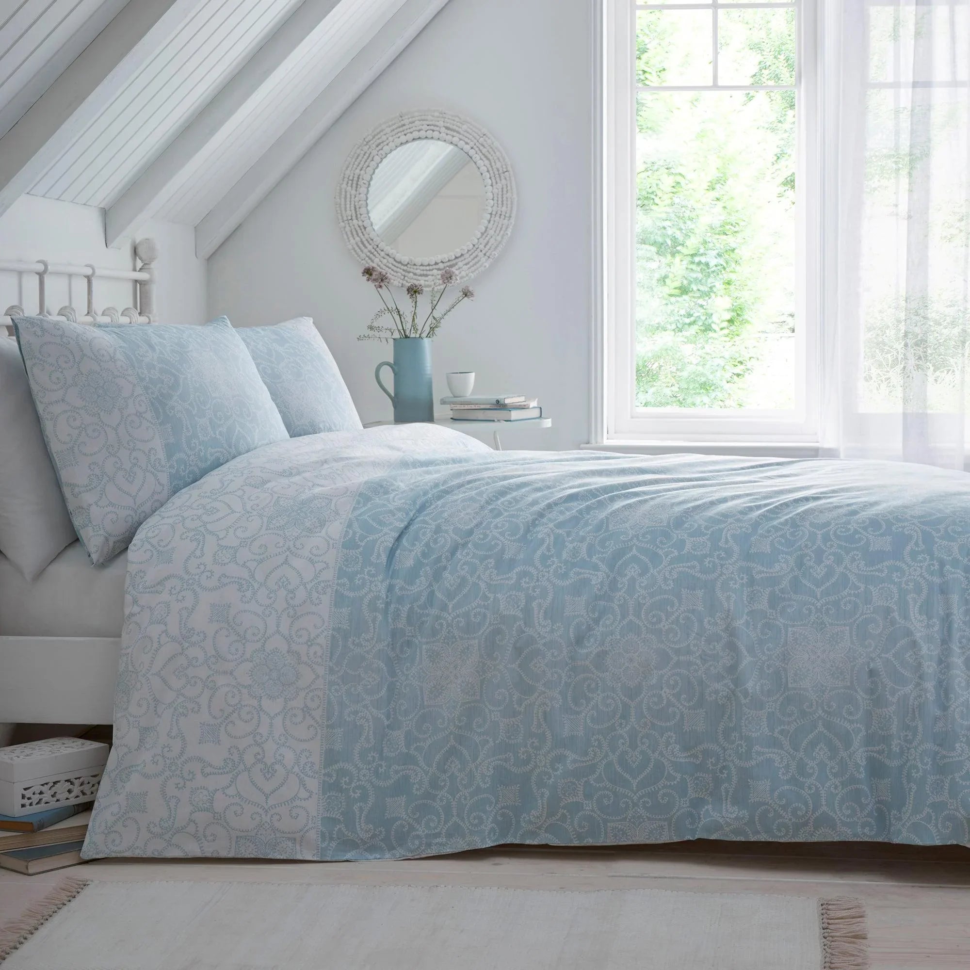 D & D Frampton Duvet Cover Set - Blue