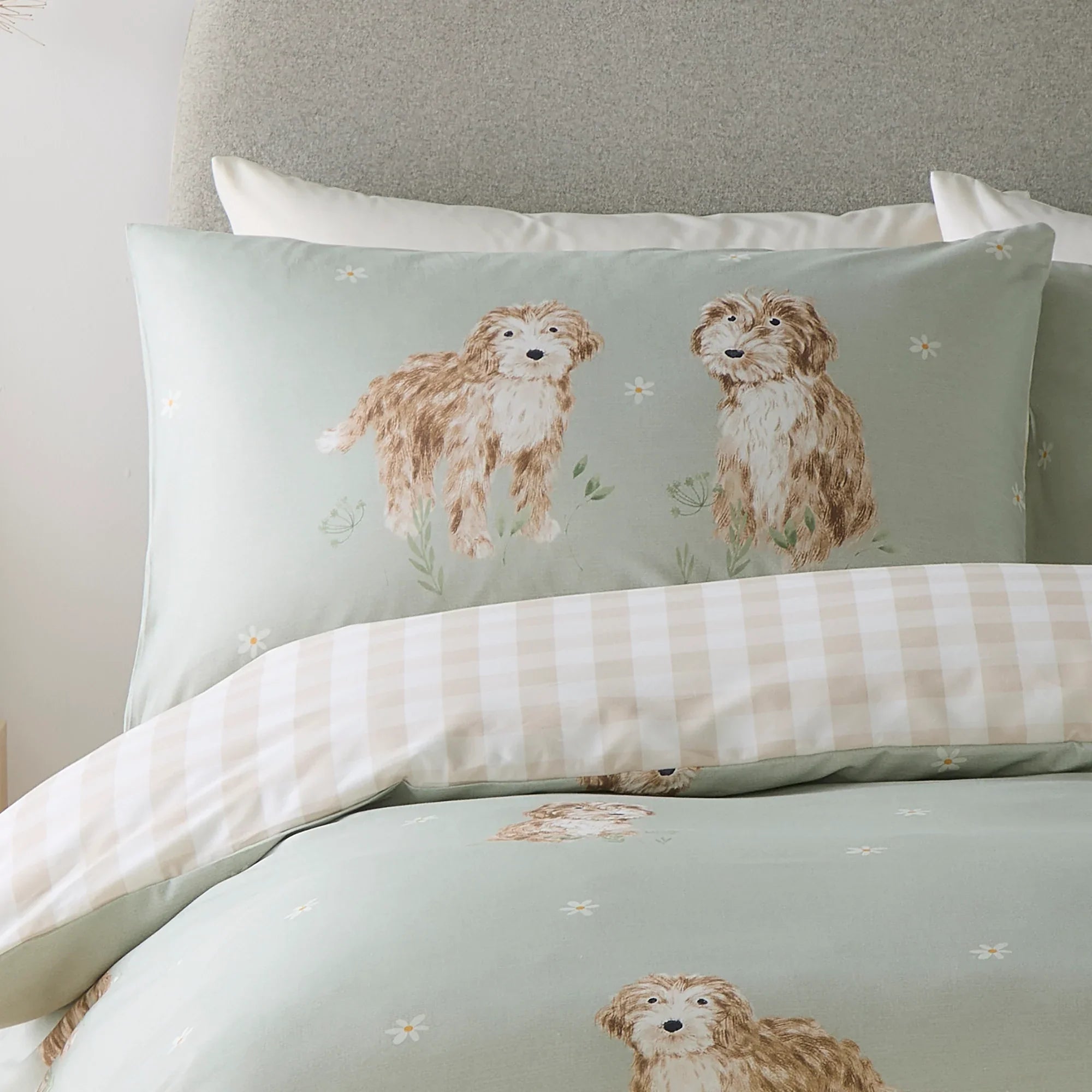 Fusion Hattie The Cockapoo Duvet Cover Set - Green