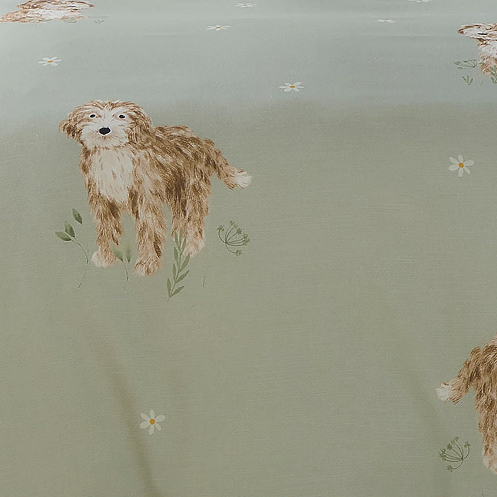 Fusion Hattie The Cockapoo Duvet Cover Set - Green