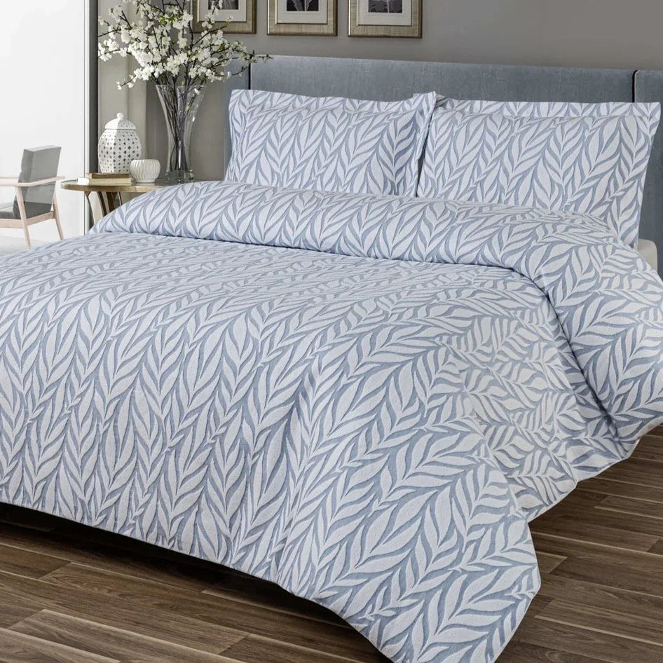 Hamilton Jacquard Duvet Cover Set - Pale Blue