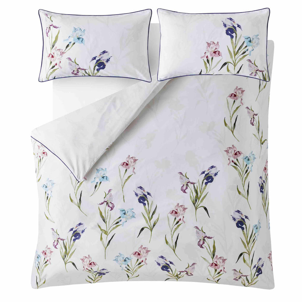 Laura Ashley Hawling Irises Duvet Cover Set - Grape Purple