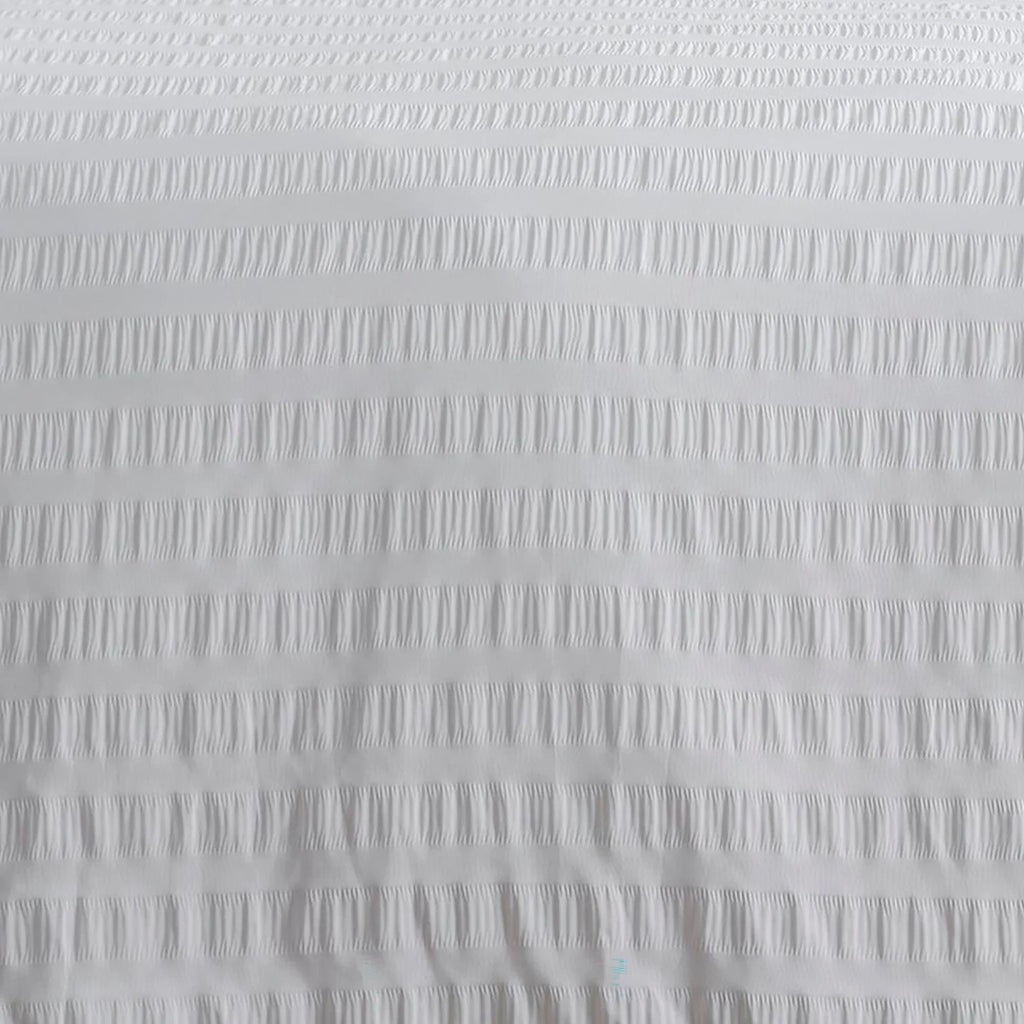 Serene Honley Seersucker Duvet Cover Set - White
