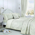 D & D Woven Jasmine Jacquard Duvet Cover Set - Silver