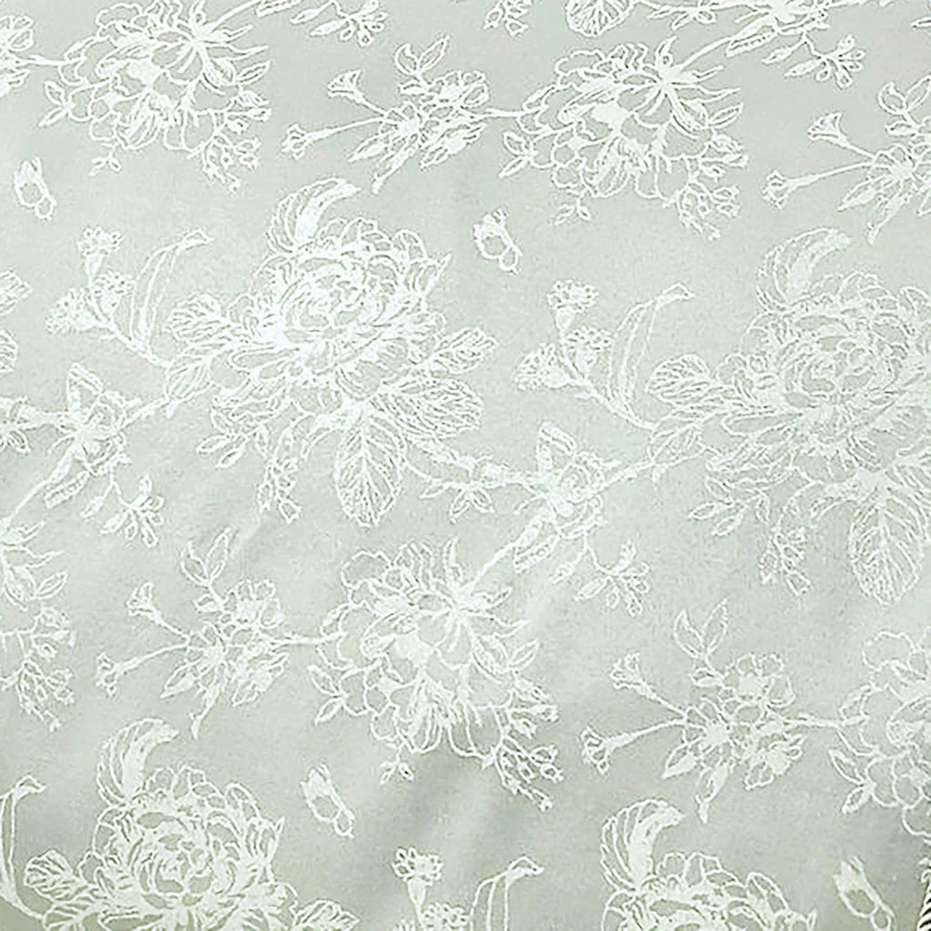 D & D Woven Jasmine Jacquard Duvet Cover Set - Silver