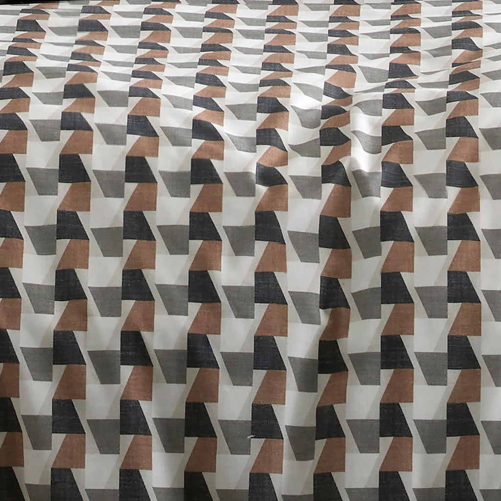 Appletree Hygge Jett Cotton Duvet Cover Set - Brown/Bracken