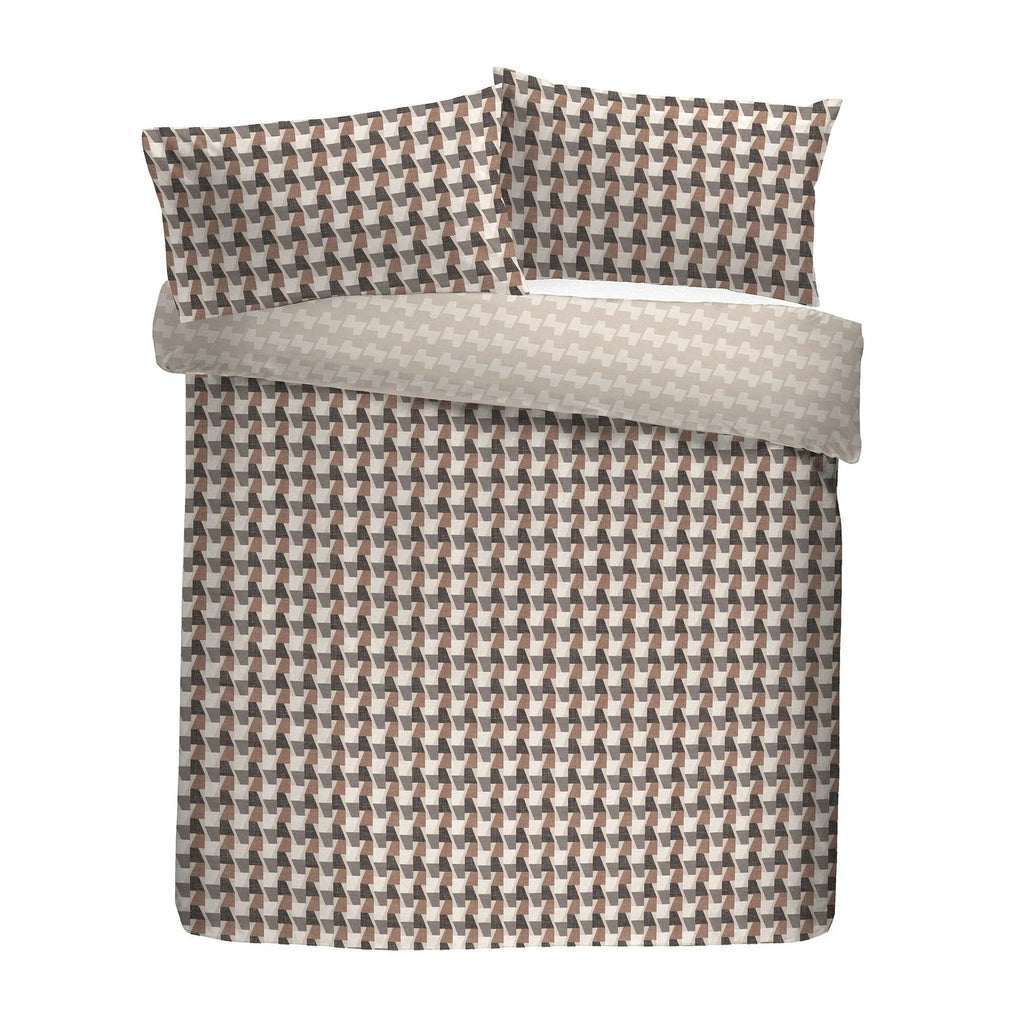 Appletree Hygge Jett Cotton Duvet Cover Set - Brown/Bracken